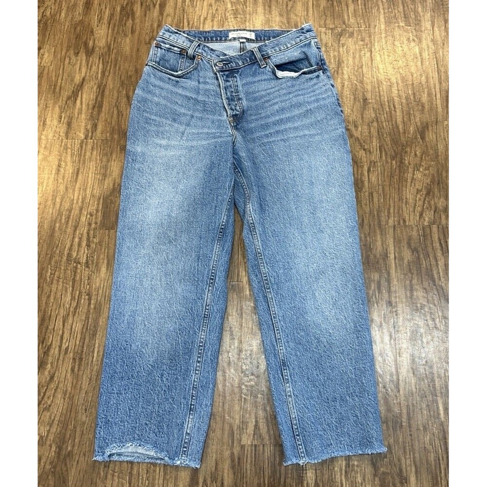 Abercrombie & Fitch The Dad High-Rise Curve Love Womens Size 6/28r Button Fly